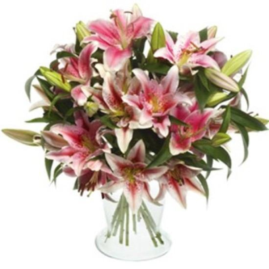 pink lilium bouquet